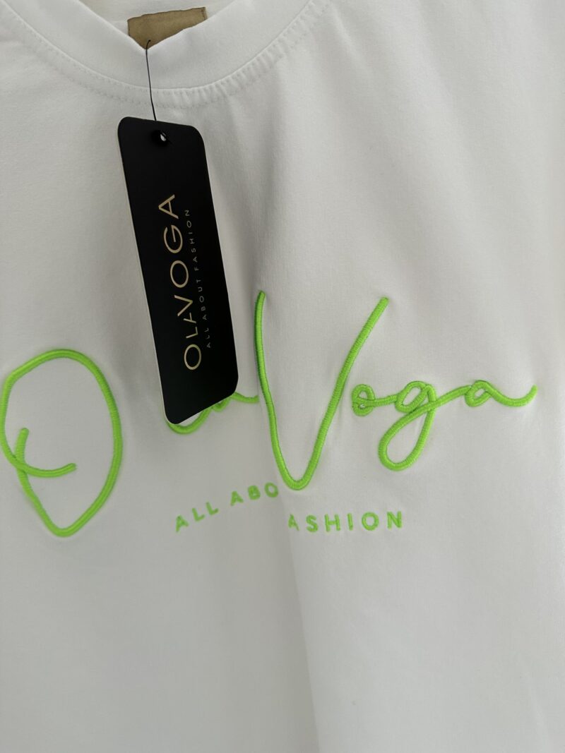 Bluzka Biala O La Voga T Shirt Z Krotkim Rekawem - obrazek 7