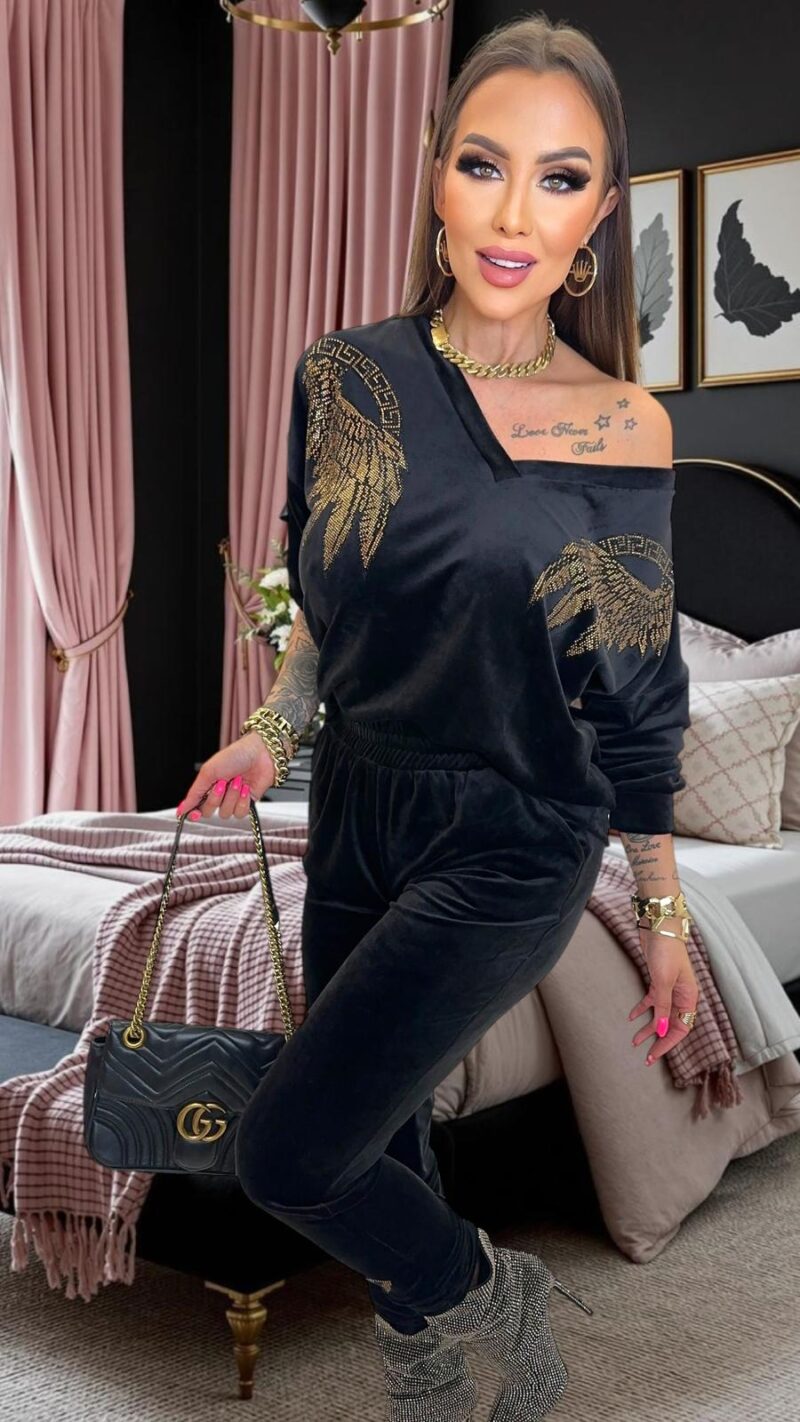 Dres Lola Bianka dres welurowy czarny Lola Bianka - obrazek 8