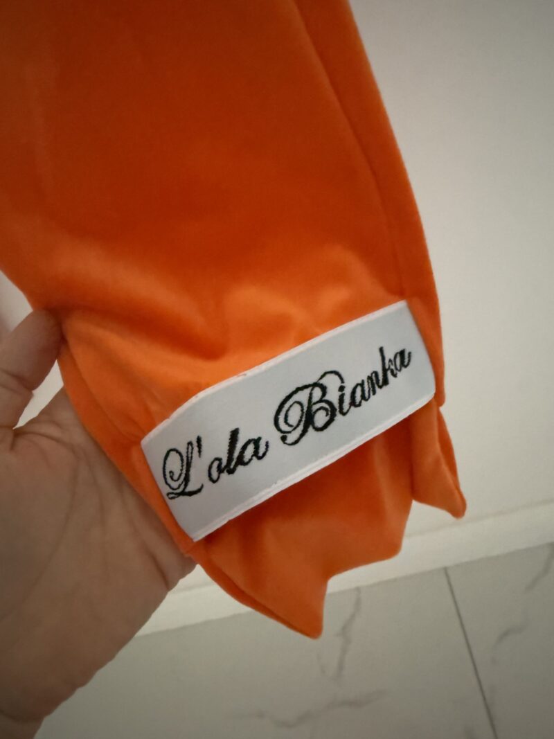 Dres Lola Bianka dres welurowy pomarańczowy komplet - obrazek 10