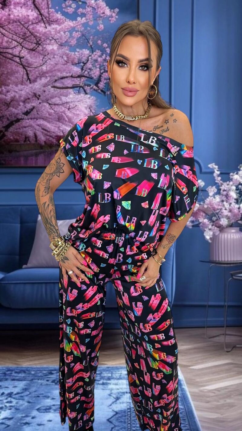 Dres Lola Bianka komplet letni spodnie bluzka - obrazek 3