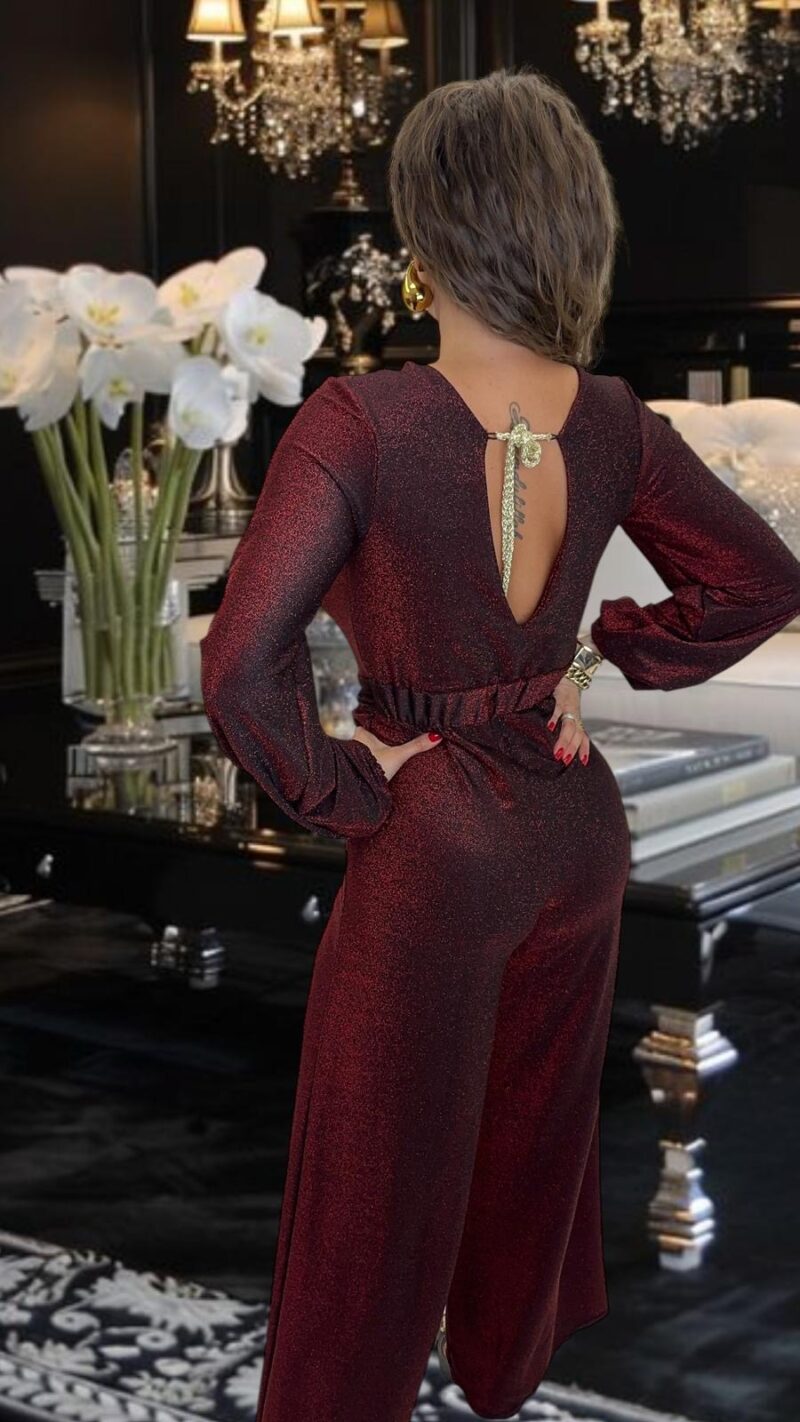 Kombinezon Lola Bianka Kombinezon Bordowy Elegancki Lb - obrazek 3