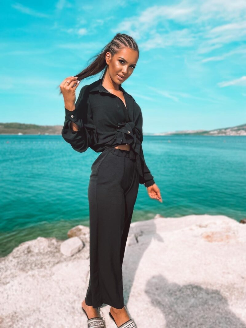 Komplet letni dres koszula spodnie top La Mai - obrazek 3