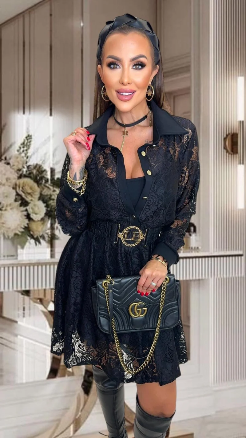 Sukienka Lola Bianka sukienka czarna z koronki - obrazek 10