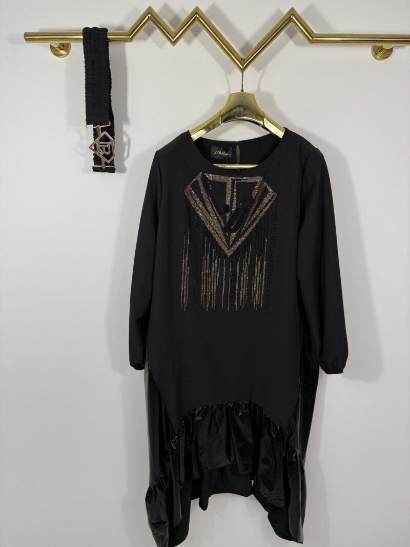 Sukienka Lola Bianka sukienka czarna oversize - obrazek 5