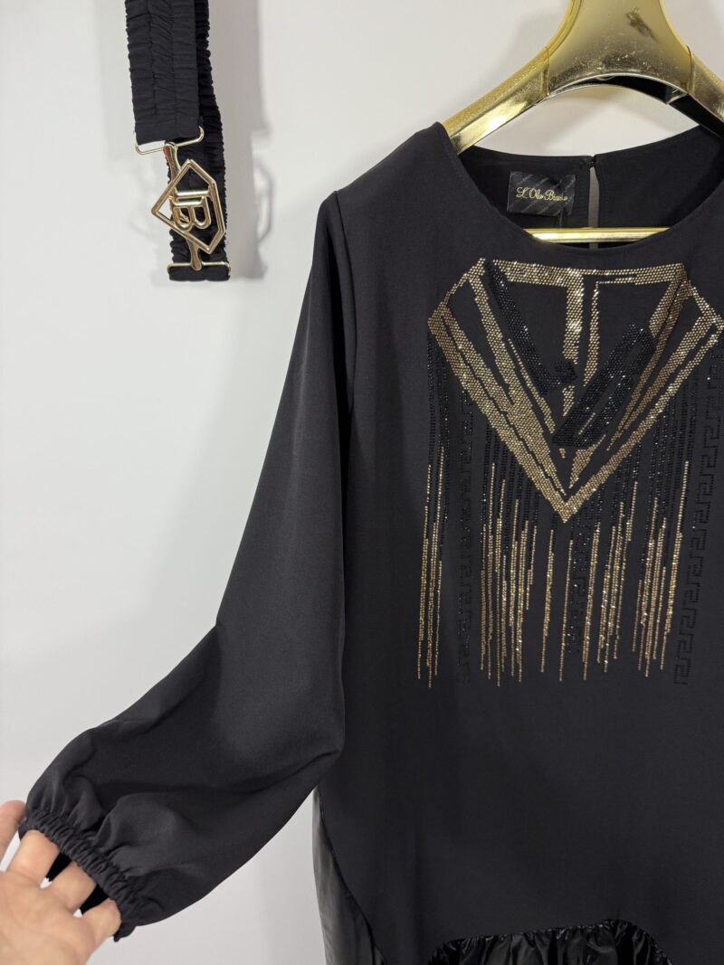 Sukienka Lola Bianka sukienka czarna oversize - obrazek 6