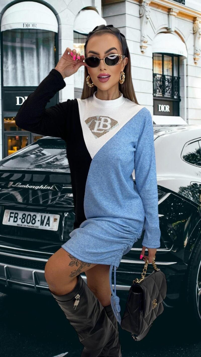 Sukienka Lola Bianka Sukienka Z Dzianiny Mini Lb - obrazek 3