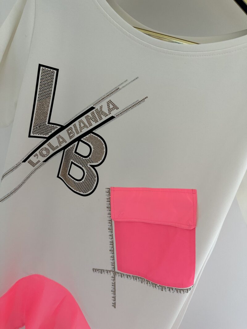 Sukienka Lola Bianka Tunika Neonowa Biala Lb - obrazek 5