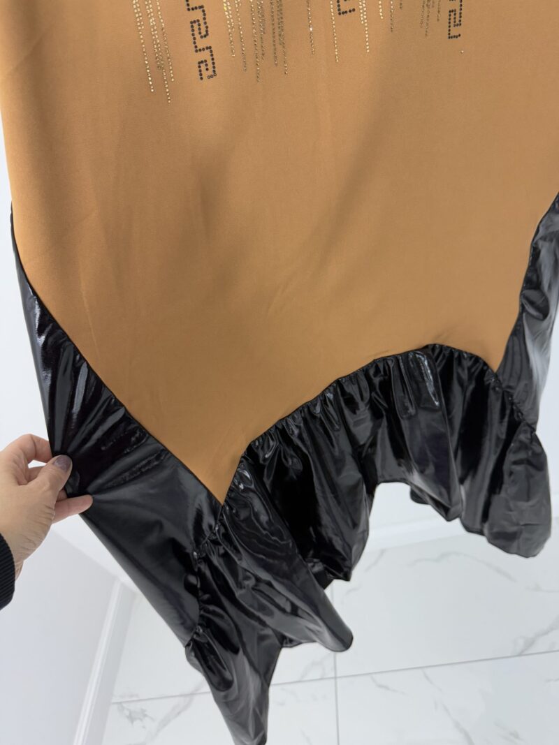 Sukienka Lola Bianka tunika oversize brązowa sukienka - obrazek 7