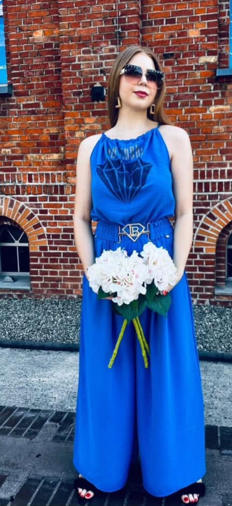 Kombinezon Lola Bianka letni długi z paskiem - obrazek 11