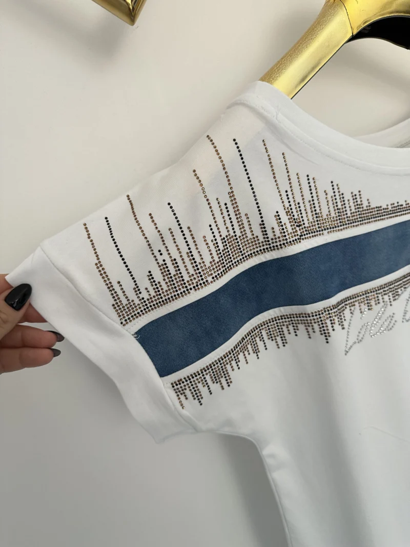Bluzka Lola Bianka tshirt biały z krótkim rękawem - obrazek 6