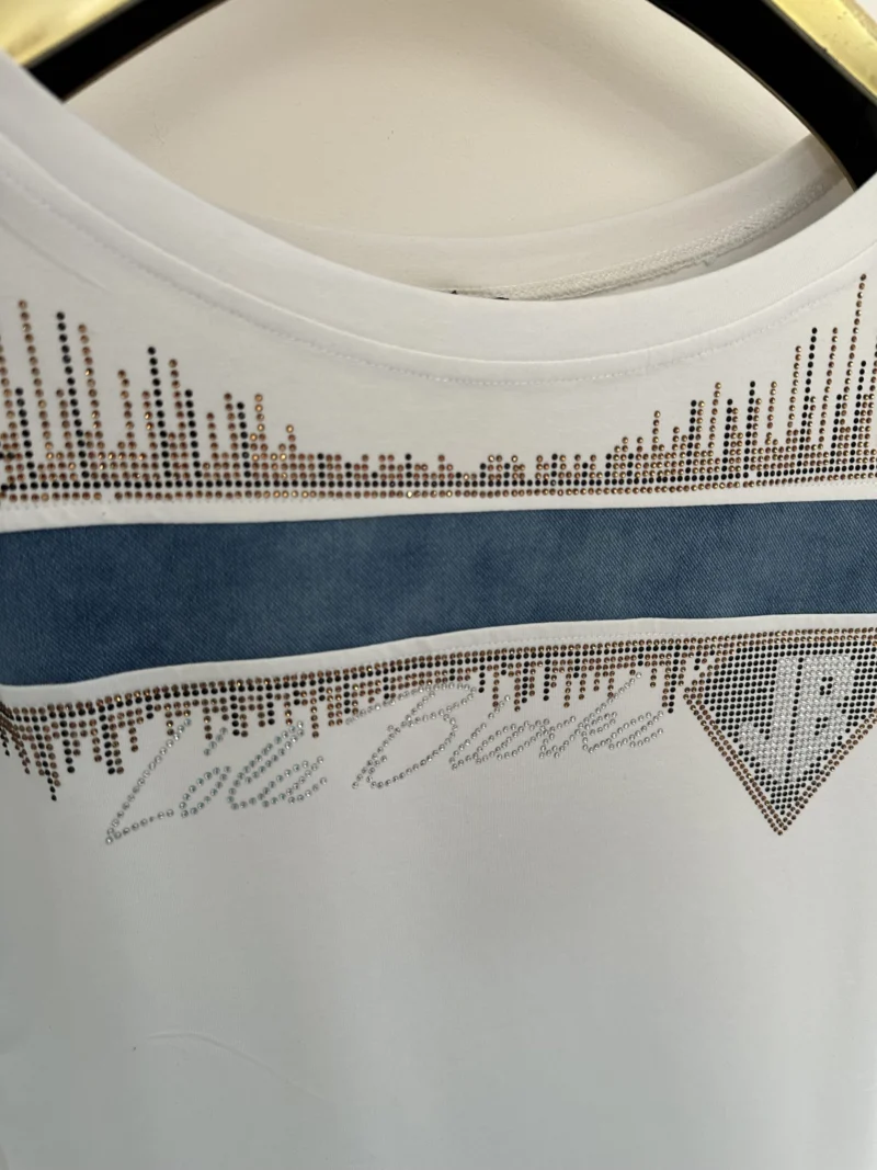 Bluzka Lola Bianka tshirt biały z krótkim rękawem - obrazek 7