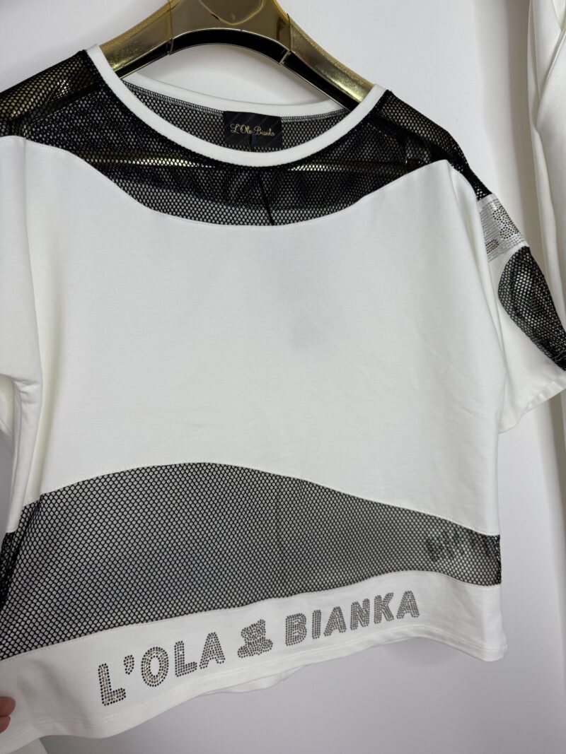 Dres Lola Bianka biały dresy damskie dzwony - obrazek 6