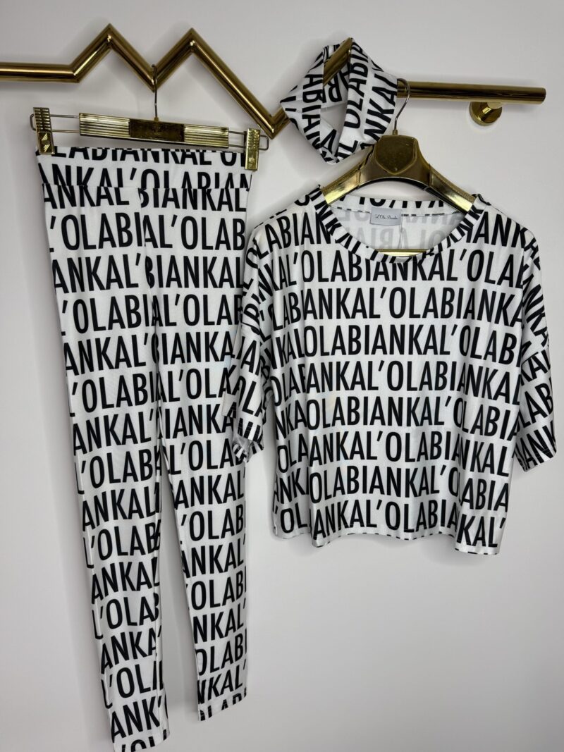 Dres Lola Bianka komplet biało czarny - obrazek 4