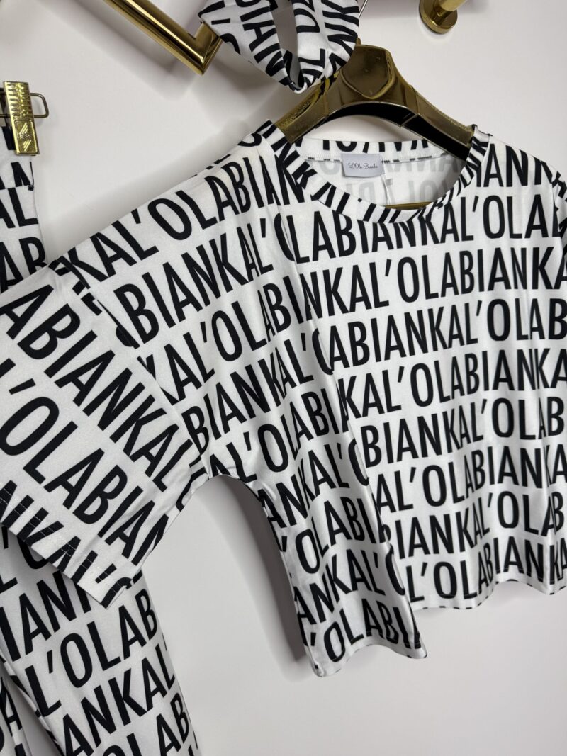Dres Lola Bianka komplet biało czarny - obrazek 5
