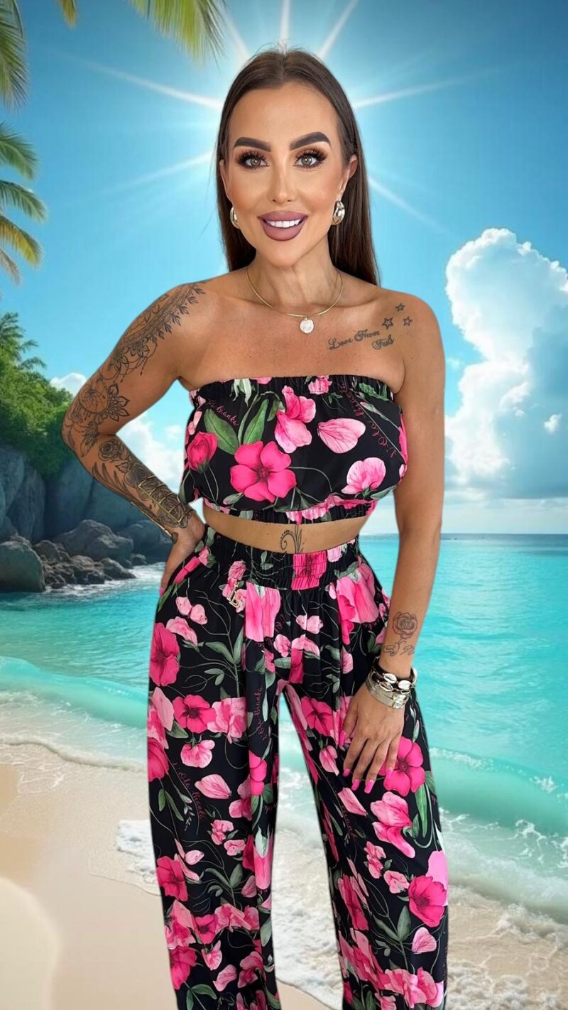 Komplet letni Lola Bianka top spodnie - obrazek 3