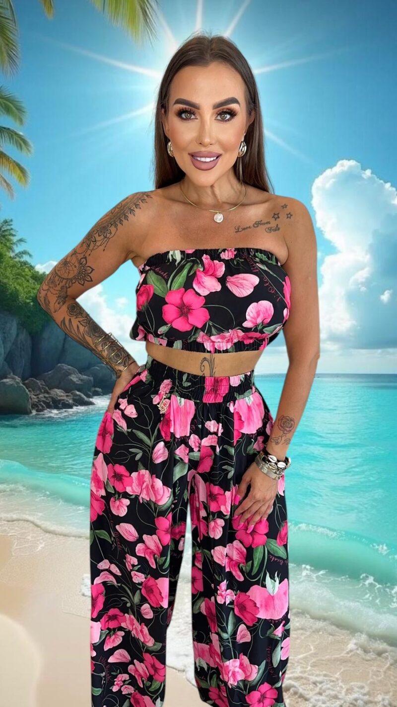Komplet letni Lola Bianka top spodnie - obrazek 9