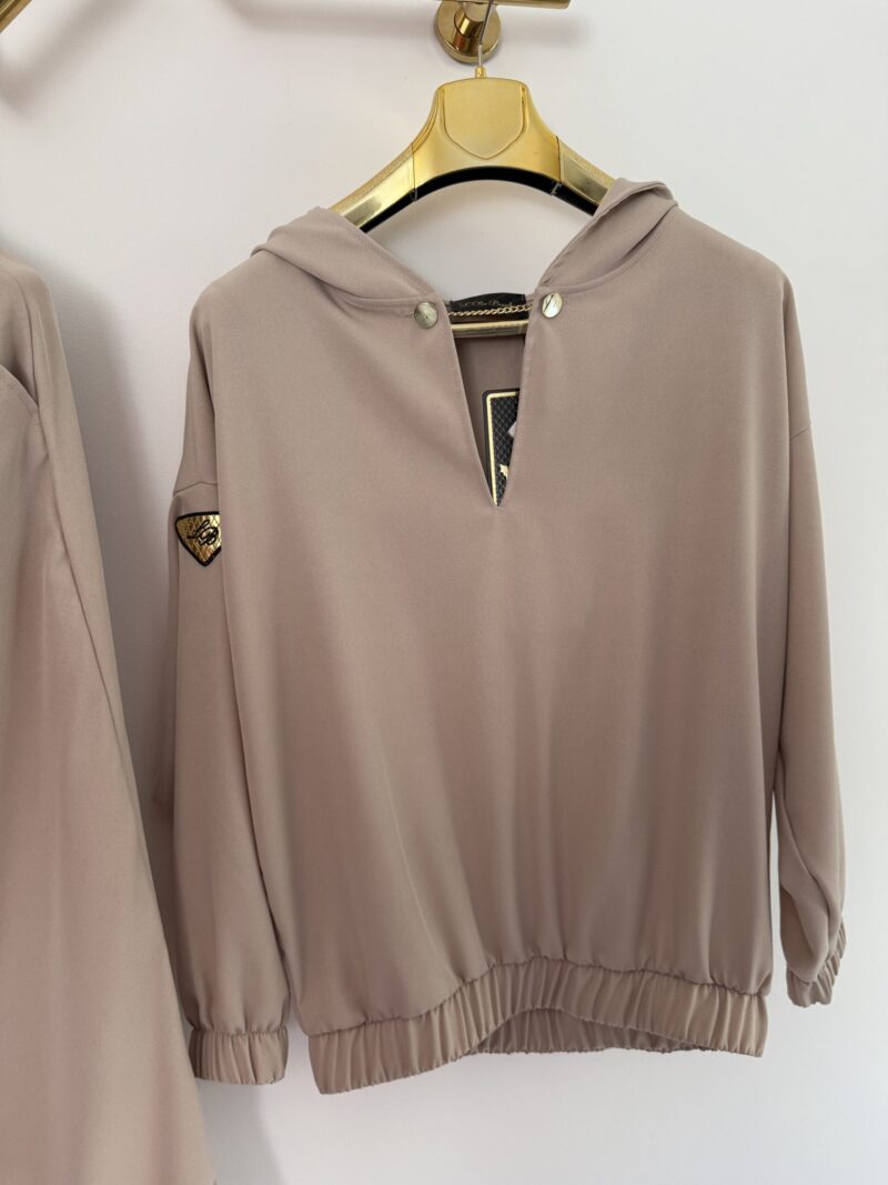 Komplet Lola Bianka dres beżowy elegancki komplet - obrazek 5