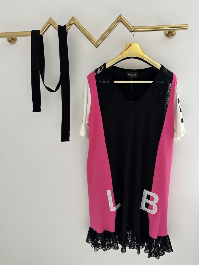 Sukienka Lola Bianka tunika z paskiem oversize - obrazek 5