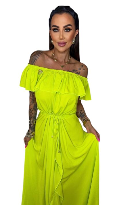 Sukienka Lola Bianka sukienka letnia hiszpanka długa neon