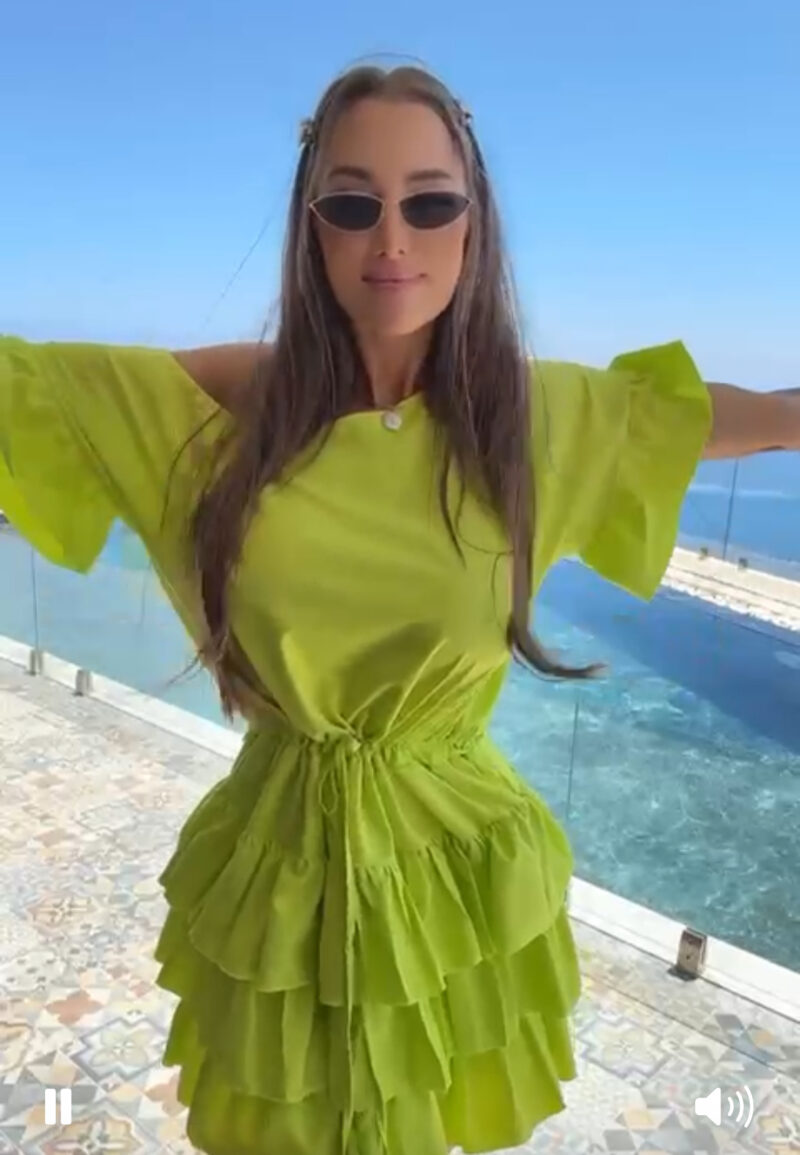 Sukienka Lola Bianka sukienka letnia oversize limonka - obrazek 3