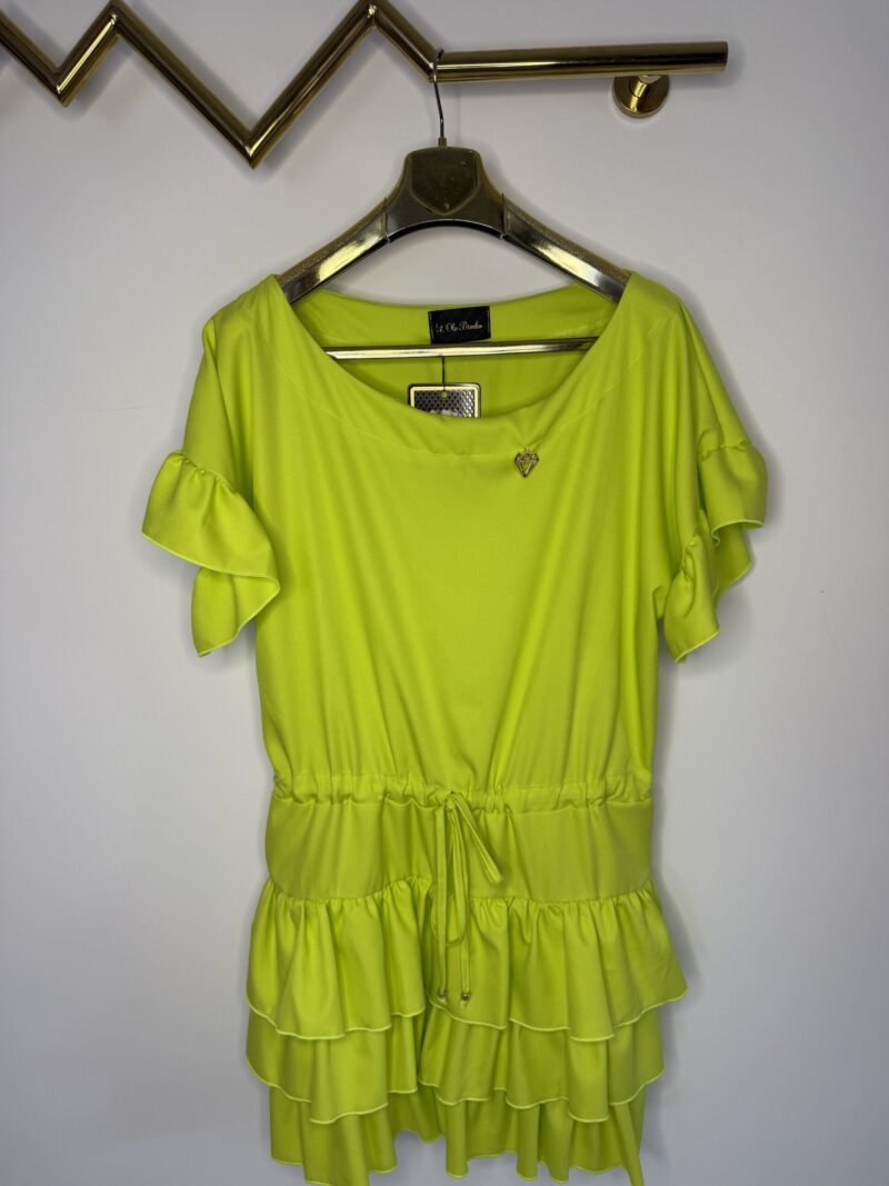 Sukienka Lola Bianka sukienka letnia oversize limonka - obrazek 5