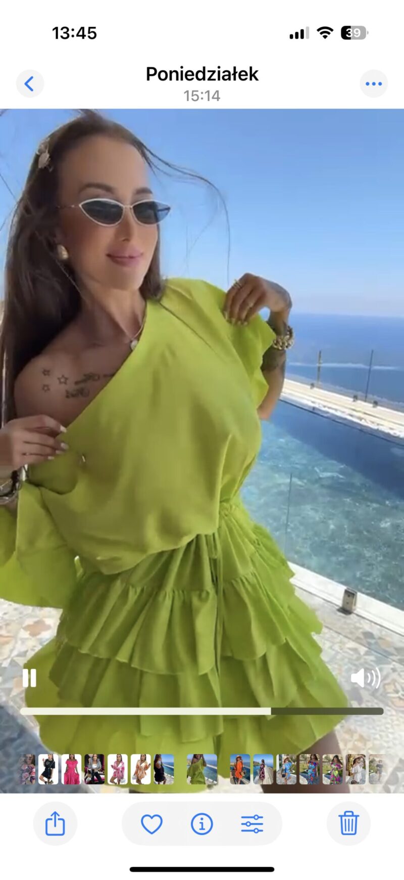 Sukienka Lola Bianka sukienka letnia oversize limonka - obrazek 4