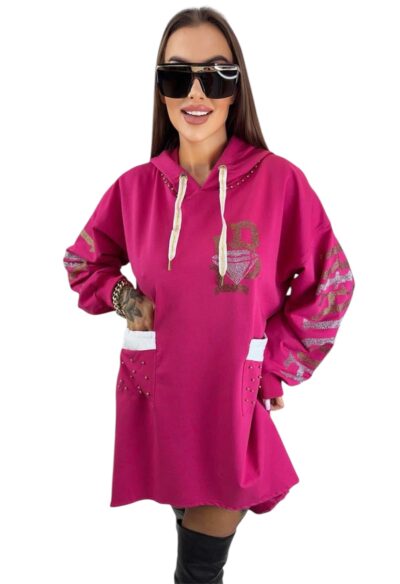 Sukienka Lola Bianka tunika dresowa luźna bluza
